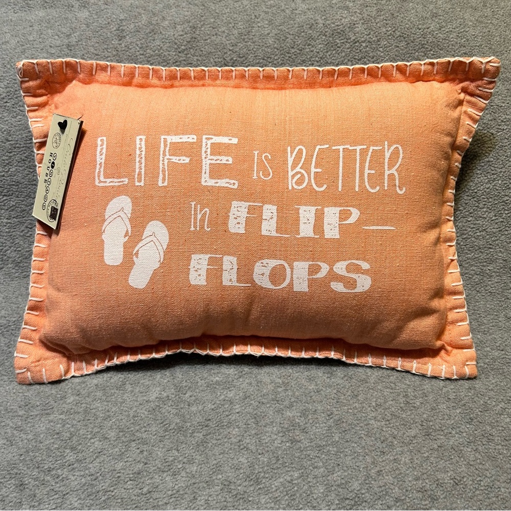 Beachy Coastal Throw Pillow NWT